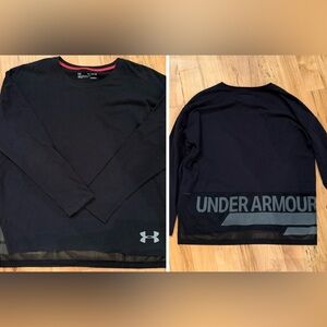 Under Armour Black Mesh Detail Top YXL